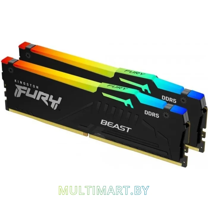 Оперативная память Kingston FURY Beast RGB 2x16GB DDR5 PC5-41600 (KF552C40BBAK2-32)